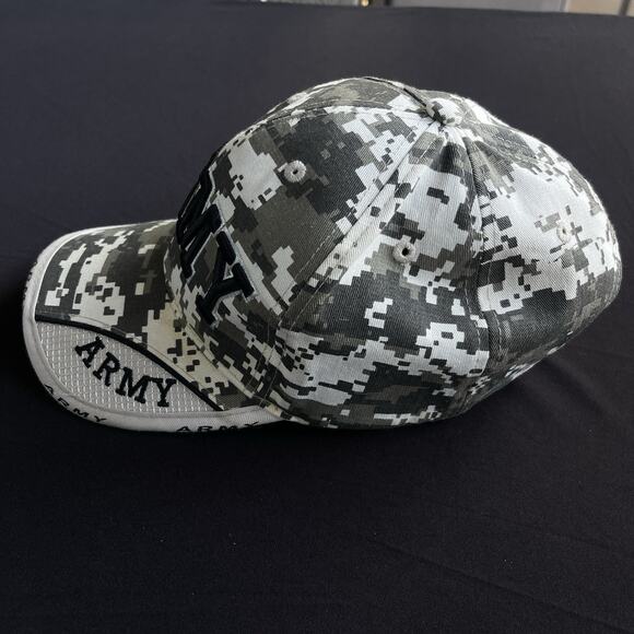 US Army Strapback Hat Digi Camo Adjustable Brown Military Star Logo Cotton - Picture 6 of 12